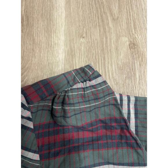 Madewell V-Neck Button-Down Shirt in Pineview Plaid Long Sleeve Top Size Medium - Picture 9 of 10